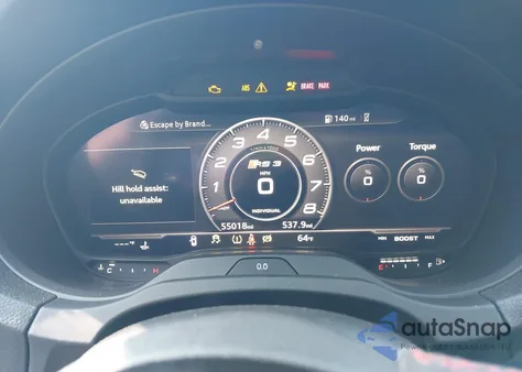 2019 Audi Rs 3 2.5T z USA, uszkodzony, nr VIN WUABWGFF5KA904955